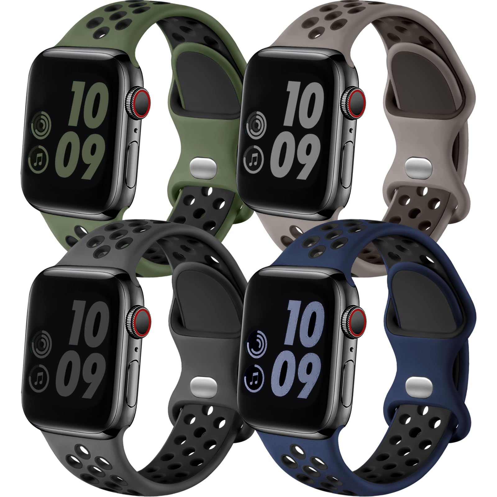 Anthracite Black/DarkBlue Black/ArmyGreen Black/Olivegrey Coffeegrey 38mm/40mm/41mm/42mm(Series 10) M/L Best apple watch bands in use, Apple watch band , Applewatchbands.us