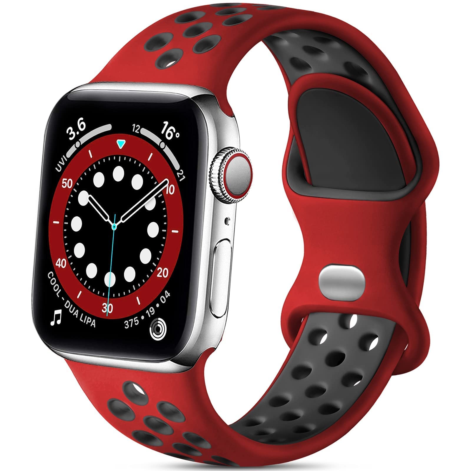 Red/Black 38mm/40mm/41mm/(42mm-Series 10) S/M Best apple watch bands in use, Apple watch band , Applewatchbands.us