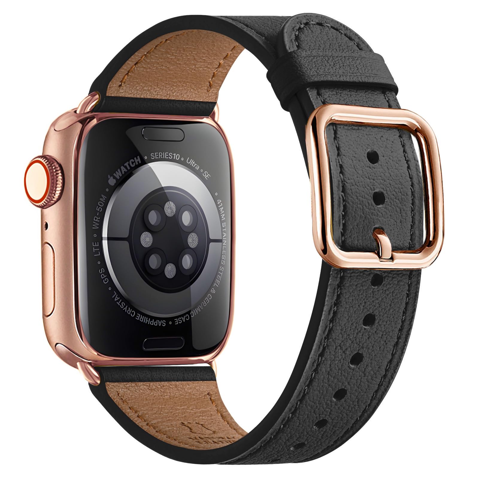 Black/Rose Gold 49mm/46mm/45mm/44mm/42mm(Series 3 2 1) Best apple watch bands in use, Apple watch band , Applewatchbands.us