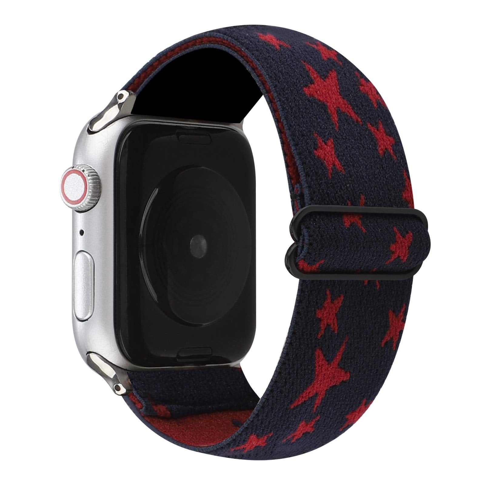 Black/Red Stars 42mm/44mm/45mm/49mm Best apple watch bands in use, Apple watch band , Applewatchbands.us