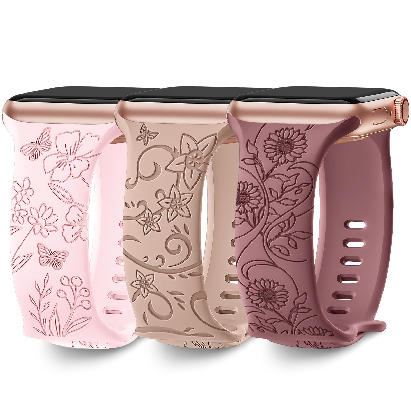 Pink/Milk Tea/Violet Smoke 42/44/45/49 mm Best apple watch bands in use, Apple watch band , Applewatchbands.us