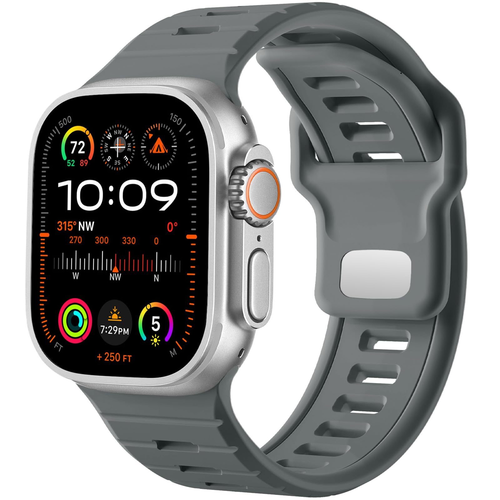 Grey 49mm/46mm/45mm/44mm/(42mm-Series 3 2 1) Best apple watch bands in use, Apple watch band , Applewatchbands.us