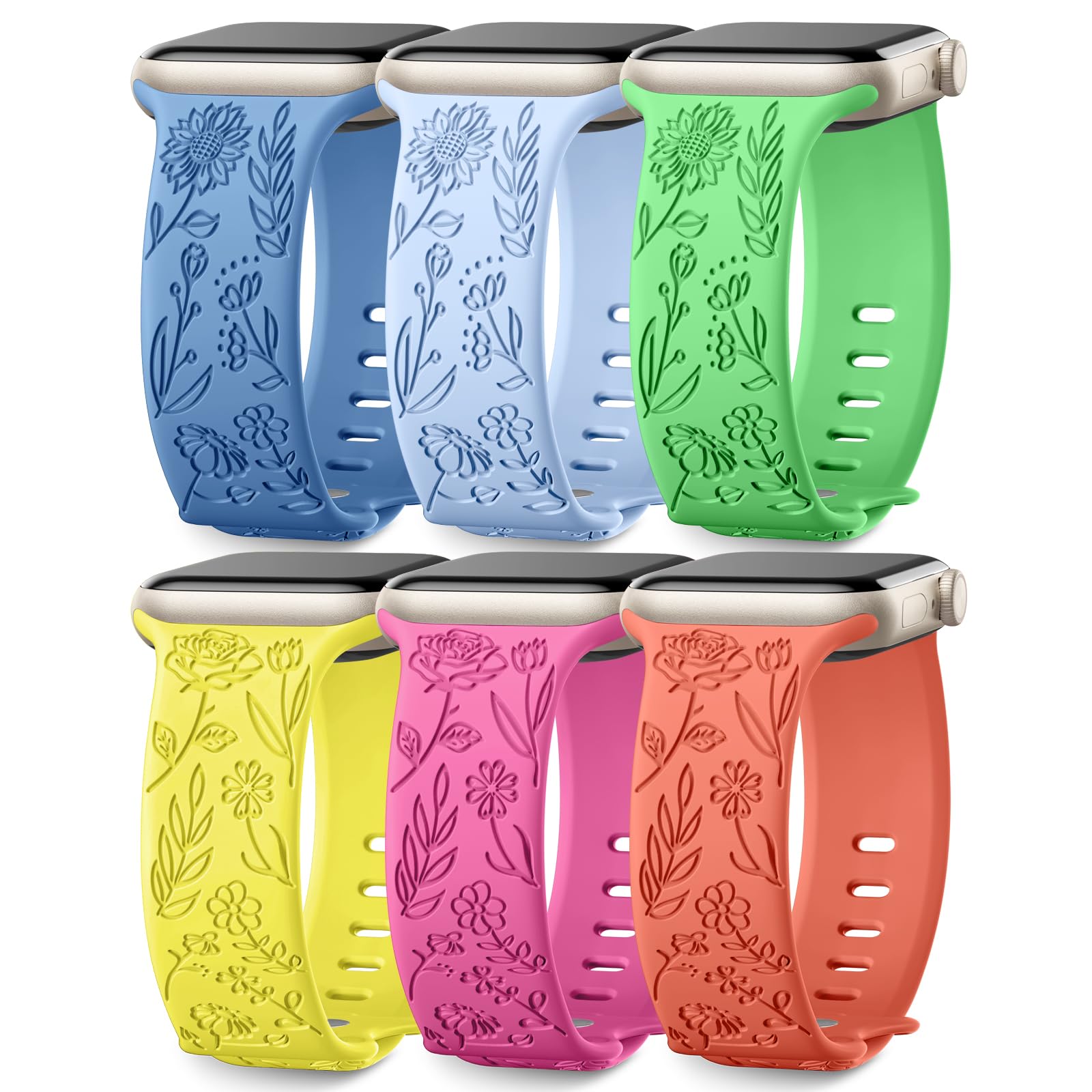 Aquamarine/Lilac/Bright Green/Lemon Yellow/Hot Pink/Coral 38mm/40mm/41mm/42mm(Series 10) Best apple watch bands in use, Apple watch band , Applewatchbands.us