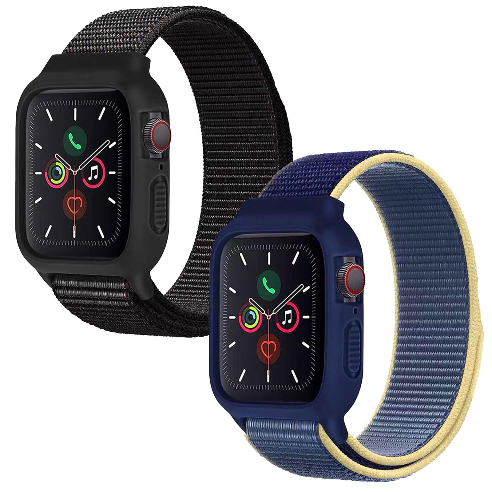 Black+Yellow Blue 46mm/45mm/44mm/42mm-Series 3 2 1 Best apple watch bands in use, Apple watch band , Applewatchbands.us