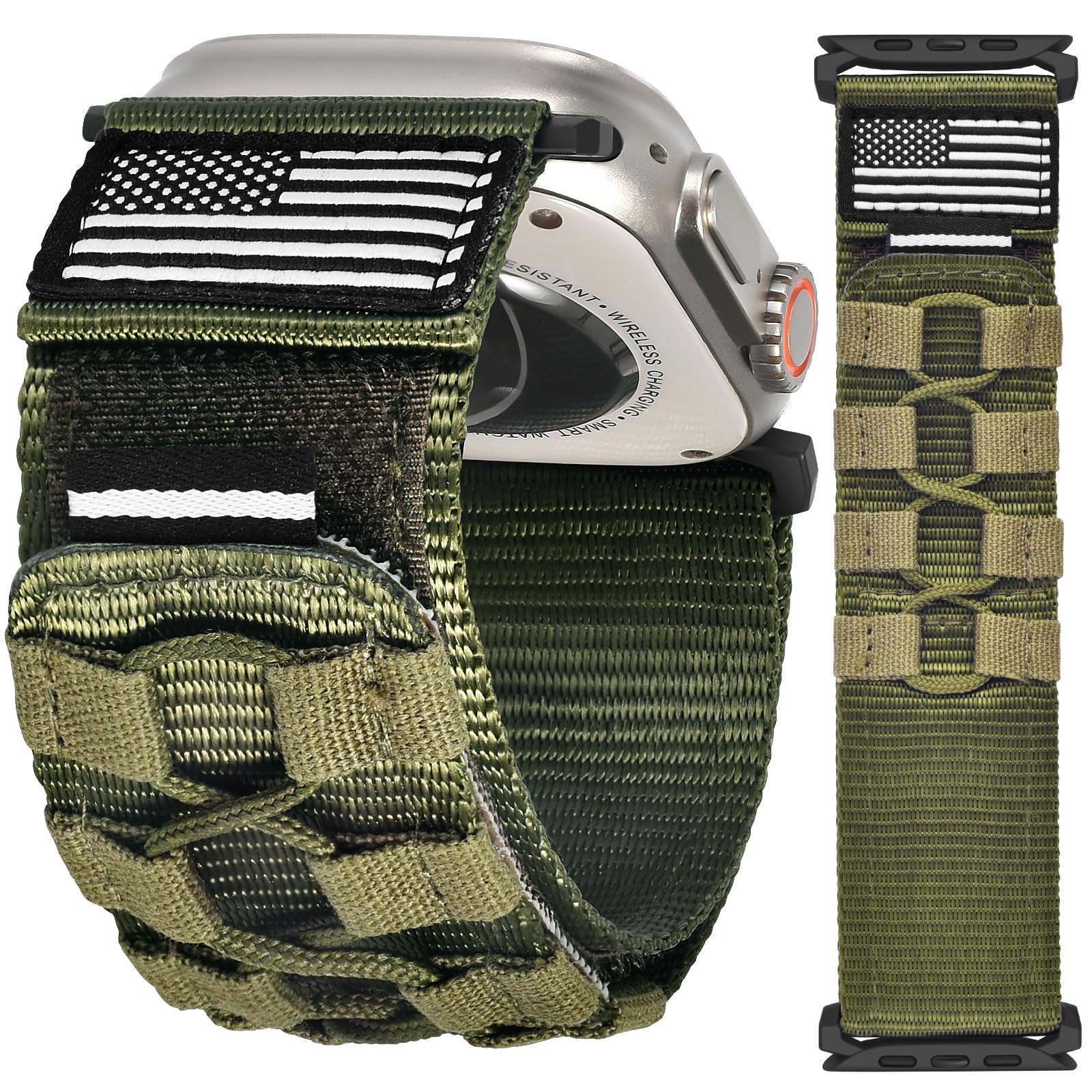 Army Green 42mm/44mm/45mm/49mm/46mm Series 10 Best apple watch bands in use, Apple watch band , Applewatchbands.us