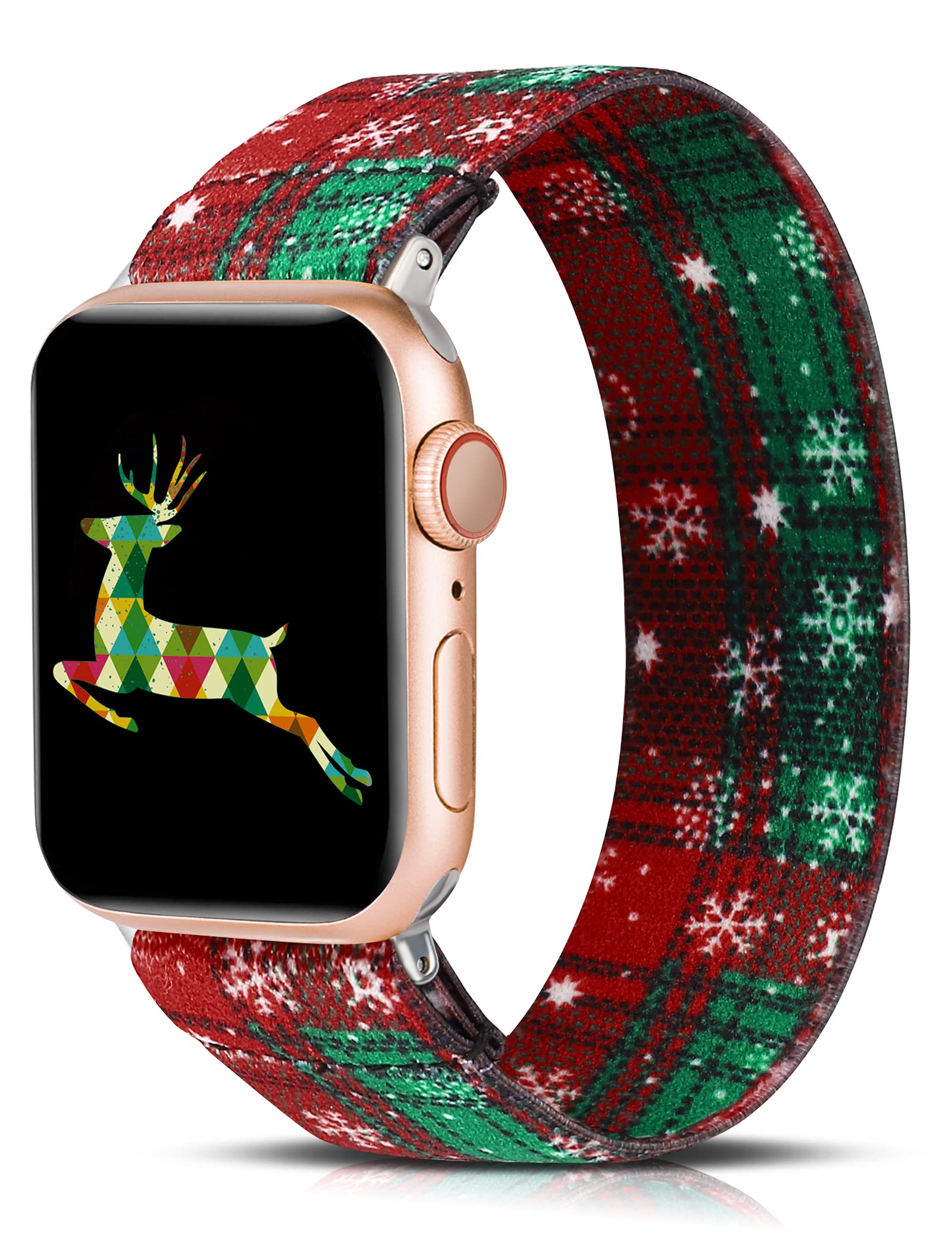 Christmas Green/Red Snowflake 38/40/41/42mm(Series 10)-S/M(5.3"-6.0") Best apple watch bands in use, Apple watch band , Applewatchbands.us