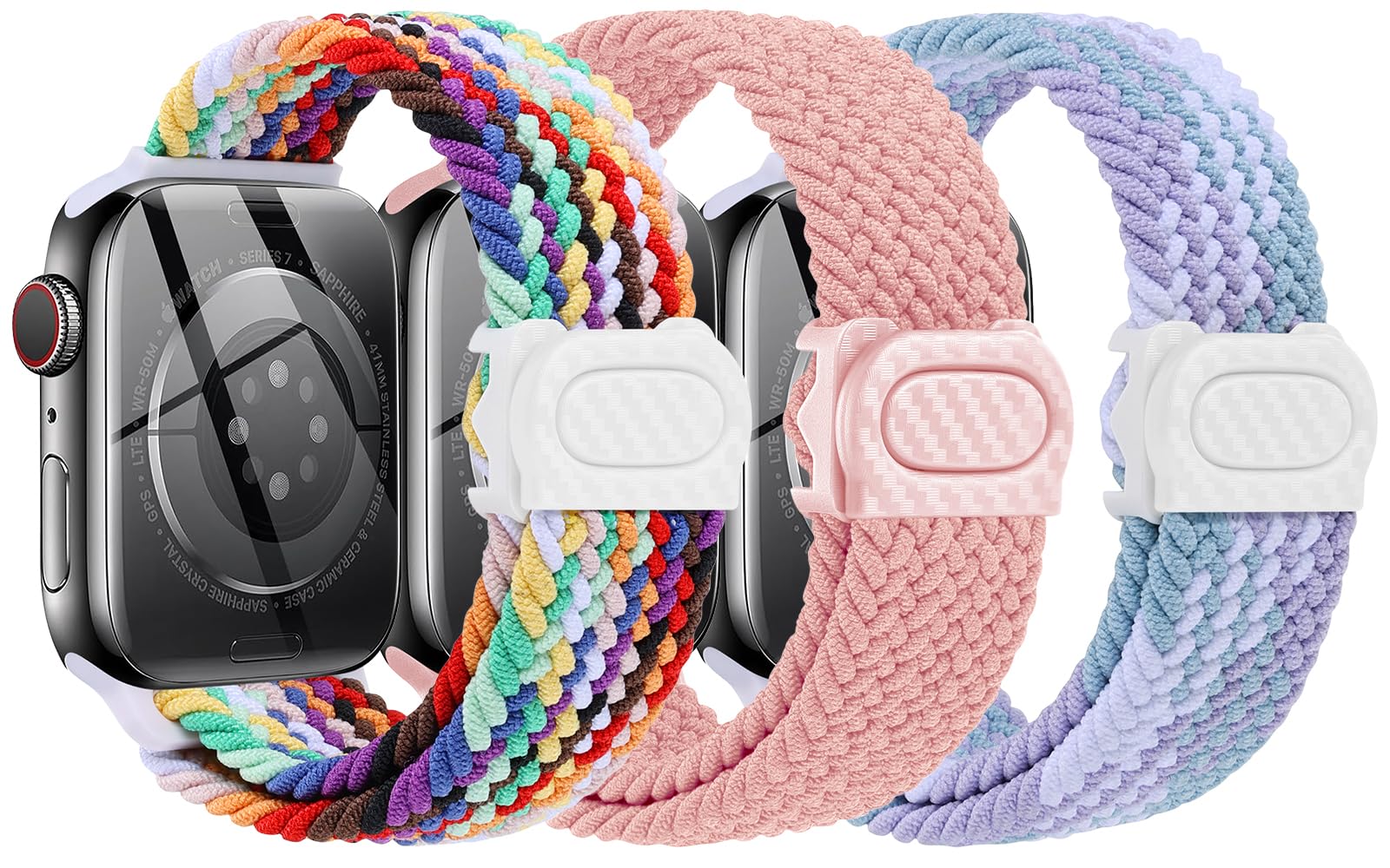 Rainbow+Silty Sand+Violet 38/40/41mm Best apple watch bands in use, Apple watch band , Applewatchbands.us