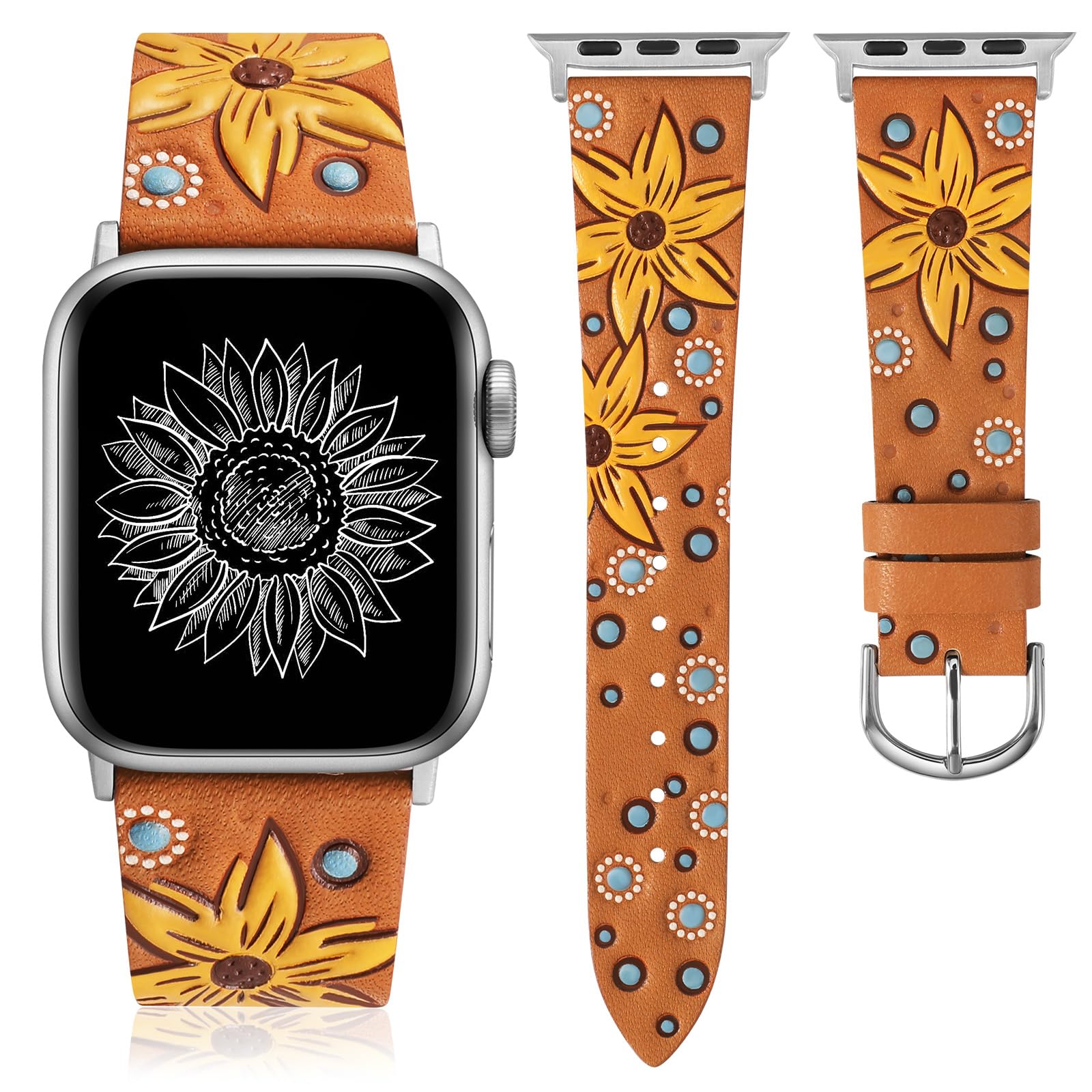 Starlight Band / Beige Floral 42mm(Series 3)/44/45/49/46mm(Series 10) Best apple watch bands in use, Apple watch band , Applewatchbands.us