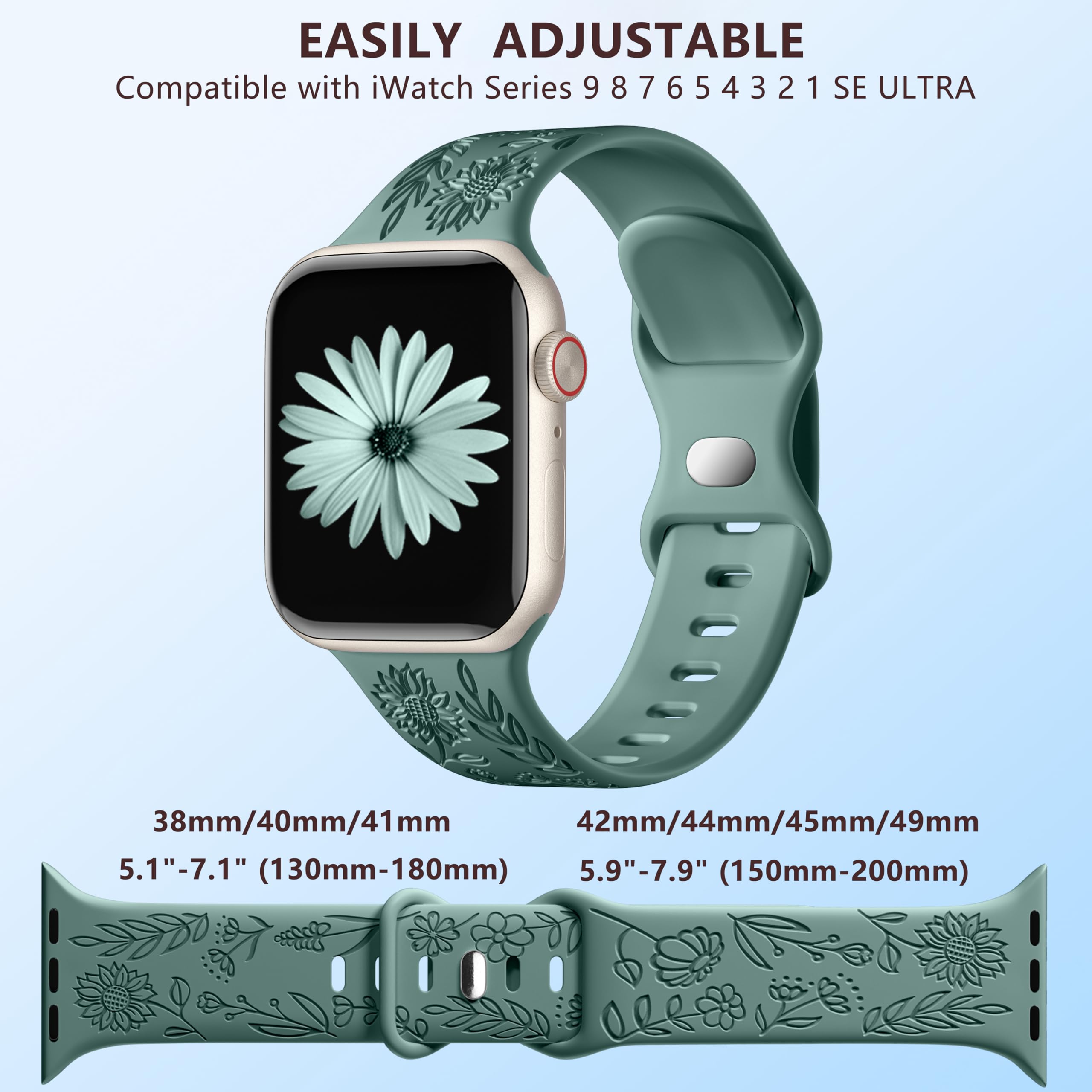 Black/Pine Green/Blue Grey/Smoke Violet/Milk Tea/White 44mm/45mm/46mm/49mm/42mm(Series 3) Best apple watch bands in use, Apple watch band , Applewatchbands.us