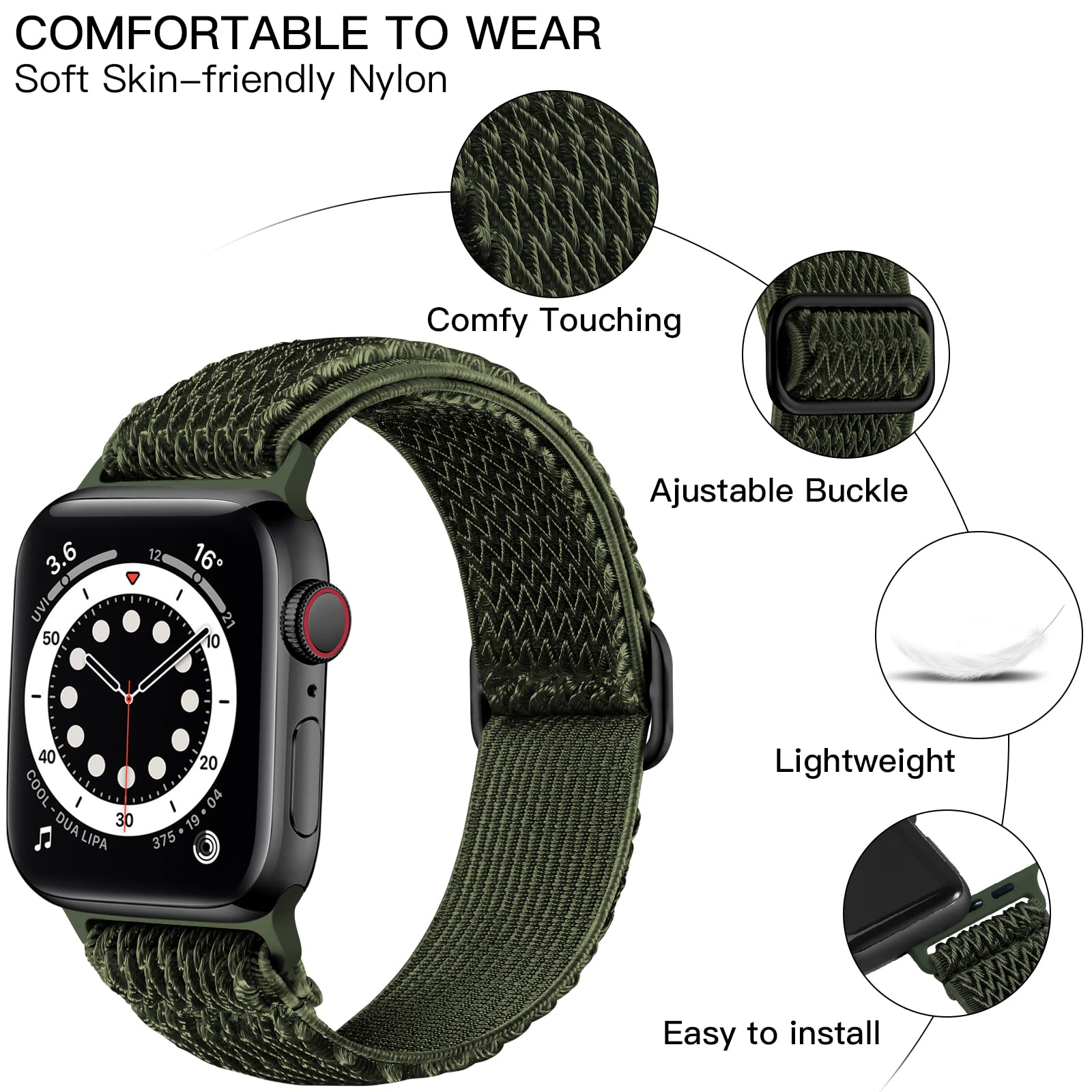 Dark-Gray Blue 42mm/44mm/45mm/49mm Best apple watch bands in use, Apple watch band , Applewatchbands.us