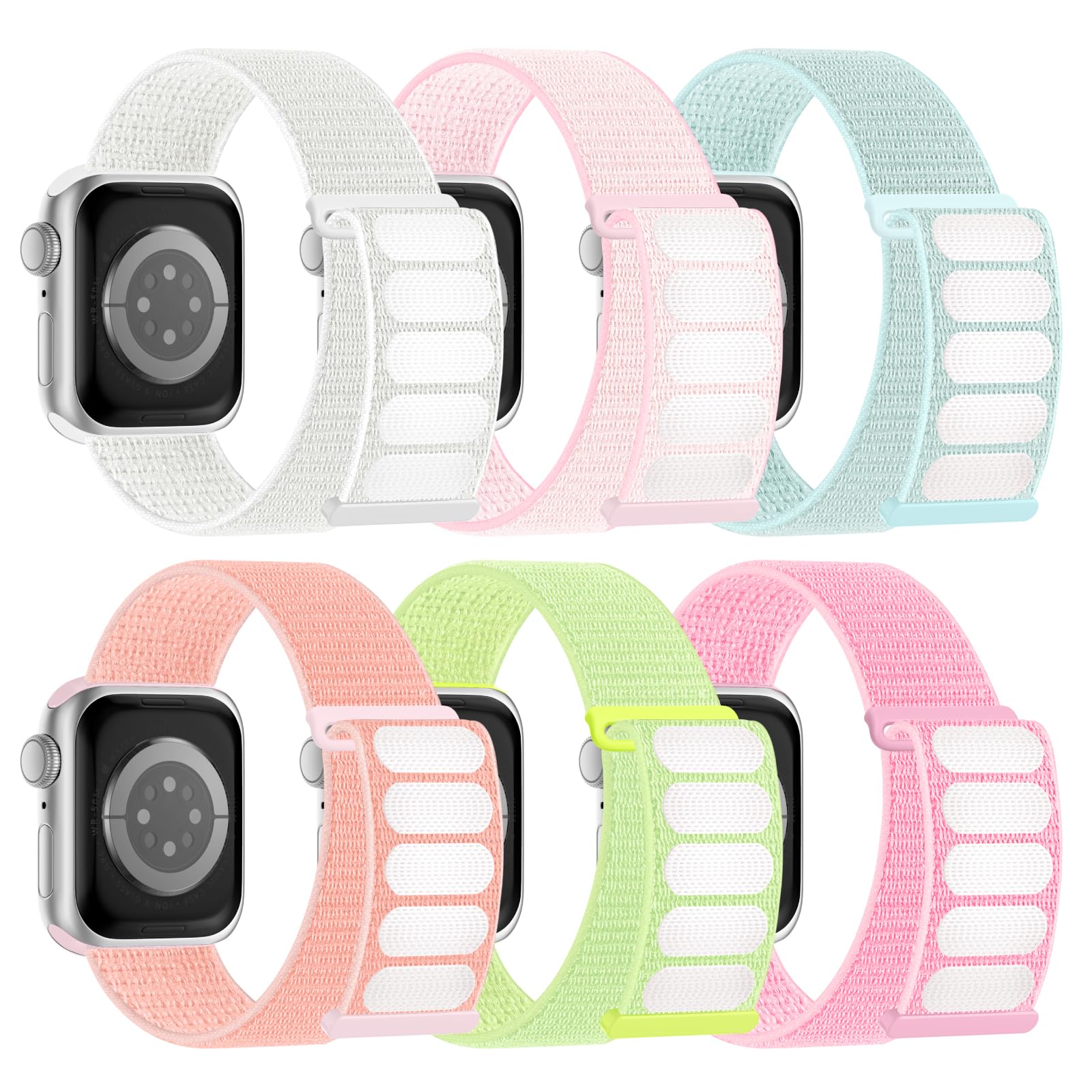 Bright Pink/Bright White/Bright Orange/Bright Green/ Light Pink/Light Cyan 38/40/41mm/42mm(Series 10) Best apple watch bands in use, Apple watch band , Applewatchbands.us