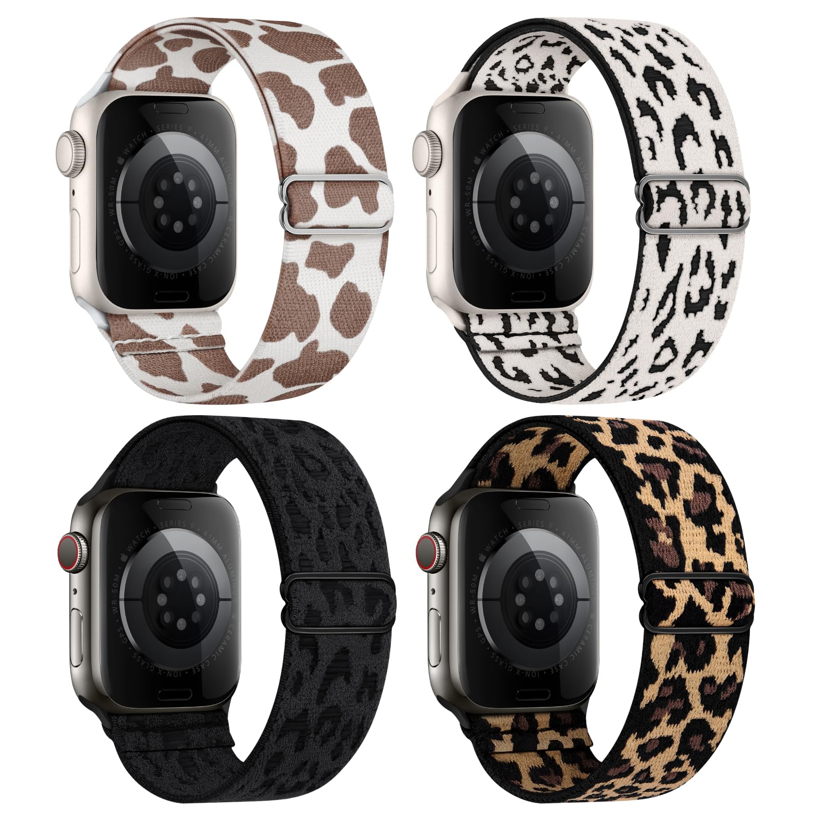 StarlightLeopard/YellowLeopard/BlackLeopard/PinkLeopard 38mm/40mm/41mm/42mm(Series 10) Best apple watch bands in use, Apple watch band , Applewatchbands.us