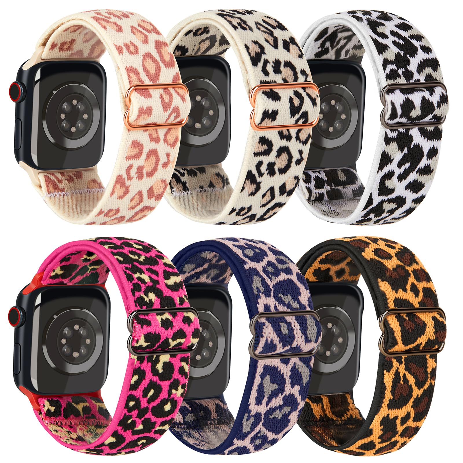 Pink Leopard/Gray Leopard/White Leopard/Fluorescent Pink Leopard/Blue-Purple Leopard/Yellow Leopard 38mm/40mm/41mm Best apple watch bands in use, Apple watch band , Applewatchbands.us