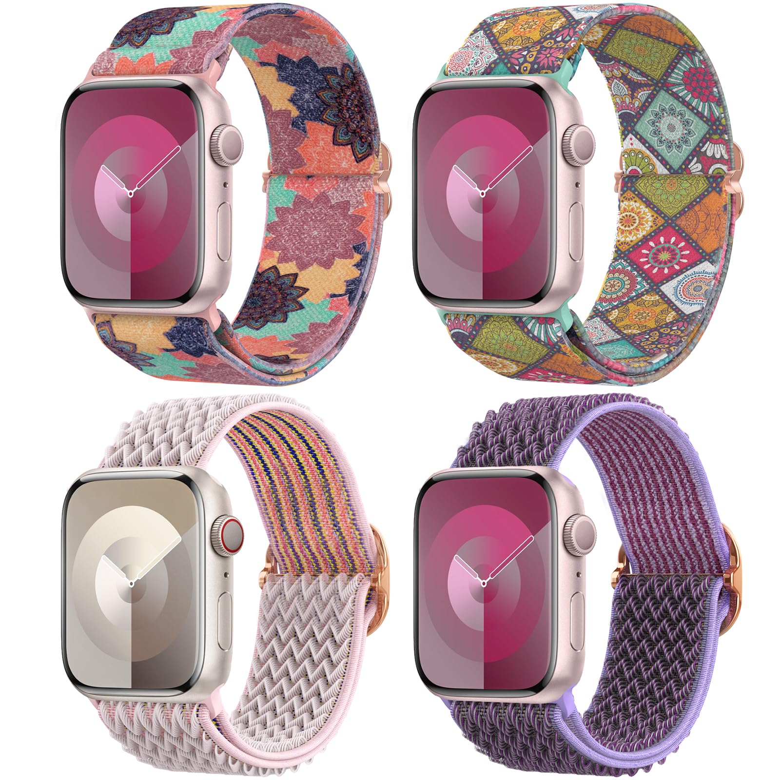 Pink/Purple/Mandala/Boho 42mm(Series 3)/44mm/45mm/46mm/49mm Best apple watch bands in use, Apple watch band , Applewatchbands.us