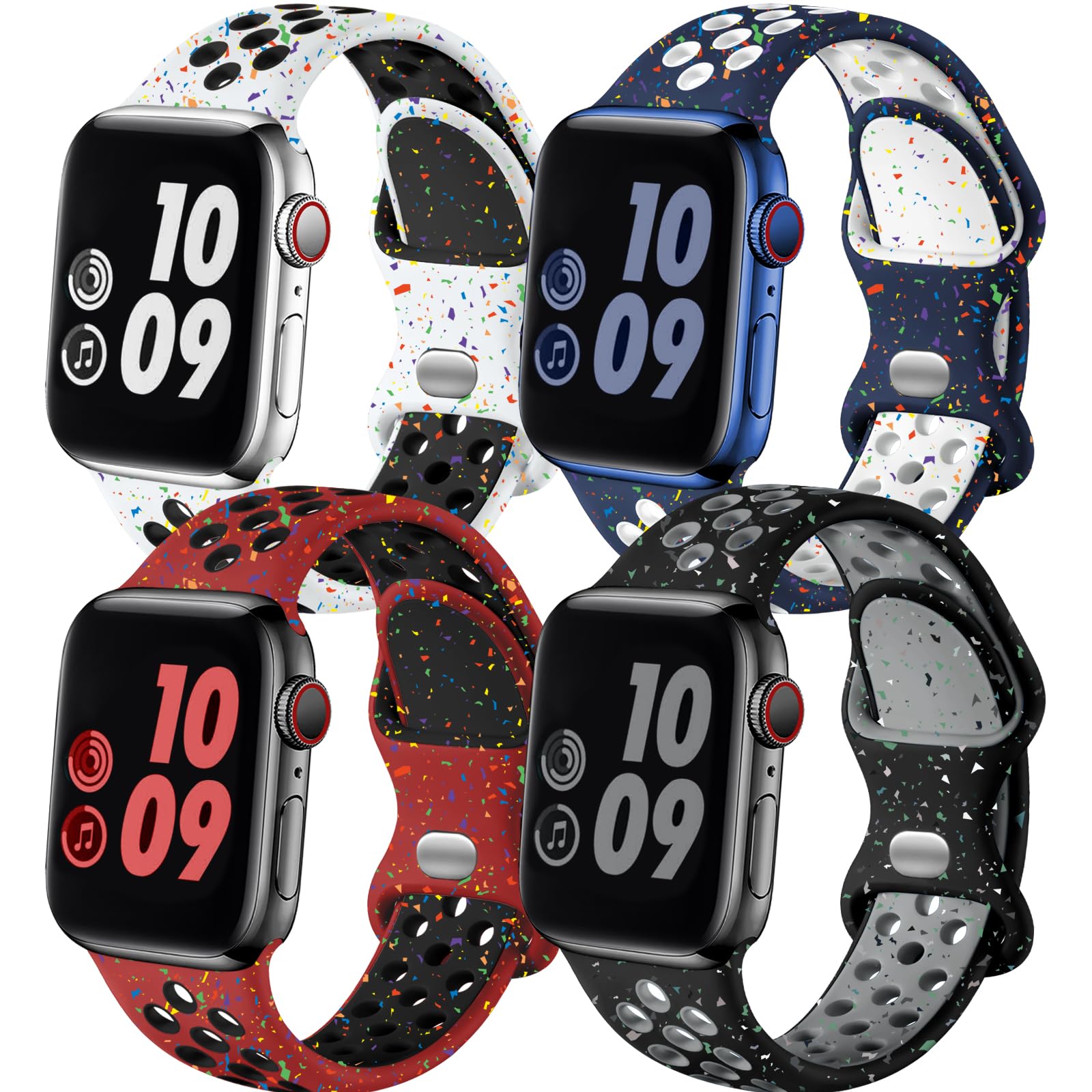 BlueWhite/WhiteBlack/BlackRed/BlackYellow 38mm/40mm/41mm/42mm(Series 10) M/L Best apple watch bands in use, Apple watch band , Applewatchbands.us