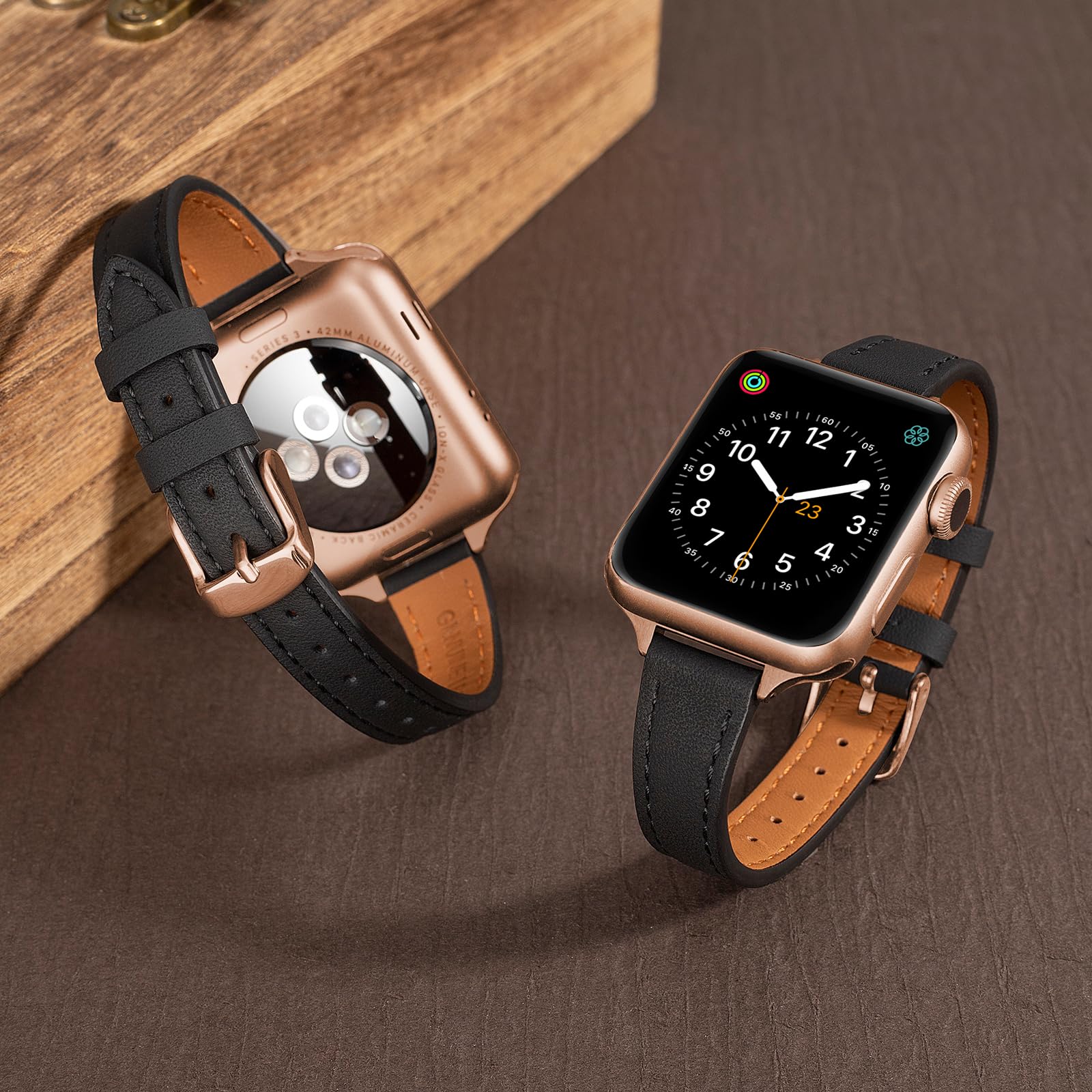 Black/White for Rose Gold 44mm/45mm/46mm/49mm/42mm(Series 3 2 1) Best apple watch bands in use, Apple watch band , Applewatchbands.us