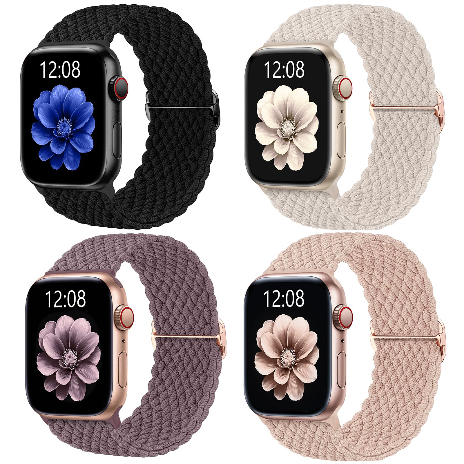 Milk Tea/Smoke Violet/Black/Olive Green 44mm/45mm/46mm/49mm/42mm(Series 3 2 1) Best apple watch bands in use, Apple watch band , Applewatchbands.us