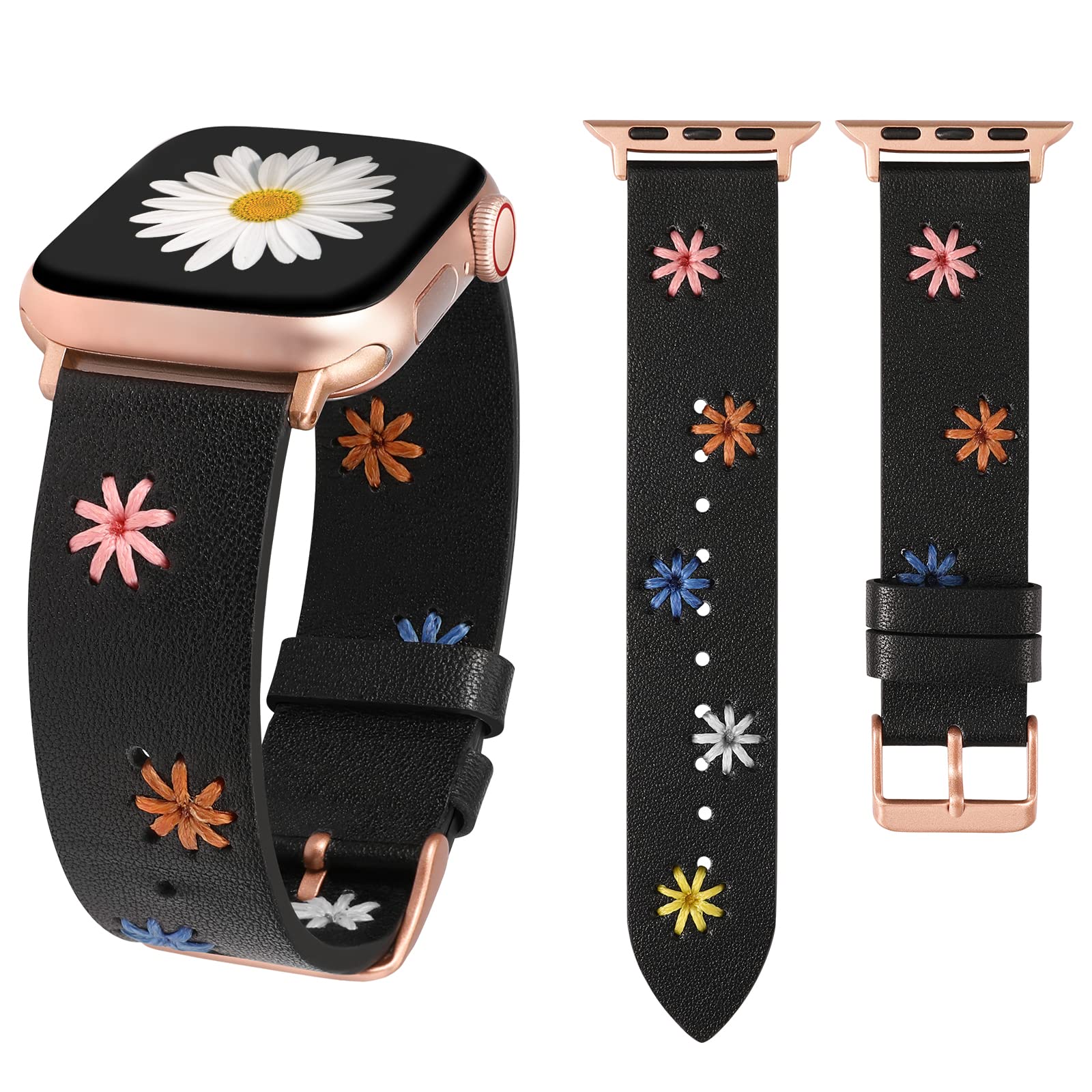 Black with Rose Gold Clasp 38/40/41/42mm(Series 10) Best apple watch bands in use, Apple watch band , Applewatchbands.us