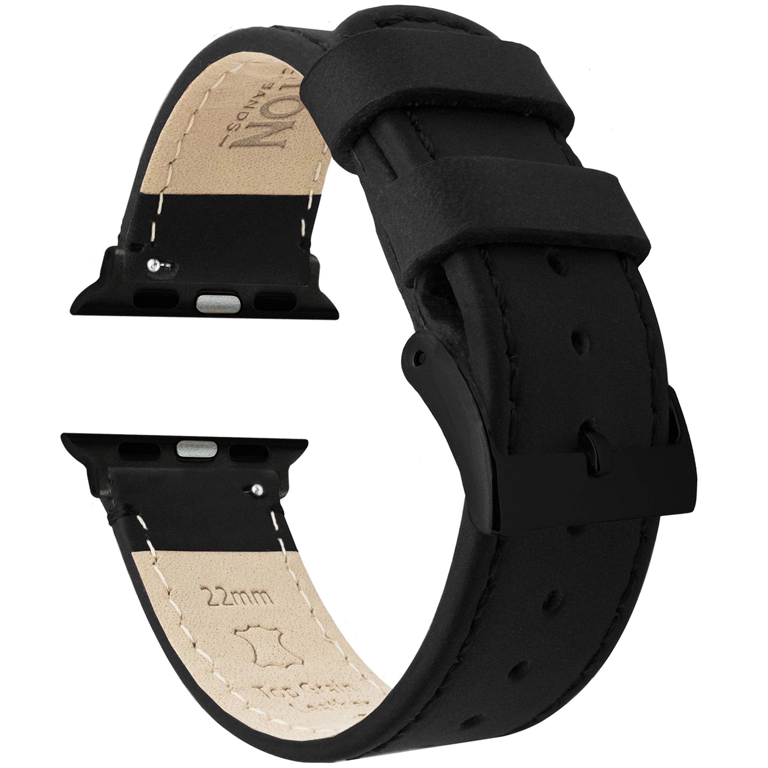 Saddle Brown Leather & Stitching Large Apple Watch (42mm/44mm/45mm/49mm) Best apple watch bands in use, Apple watch band , Applewatchbands.us