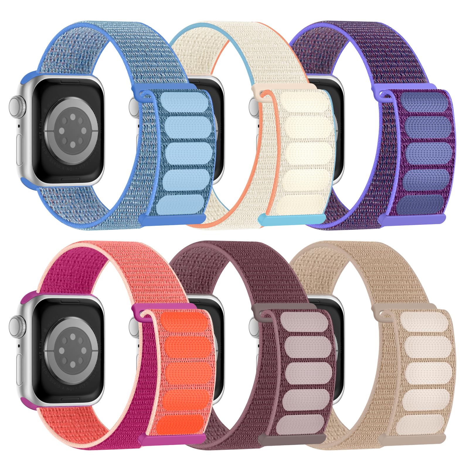 Neon Pink/Fresh Orange/Black/Sea Shell/Grey/Lime 42mm(Series 3)/44/45/46/49mm Best apple watch bands in use, Apple watch band , Applewatchbands.us