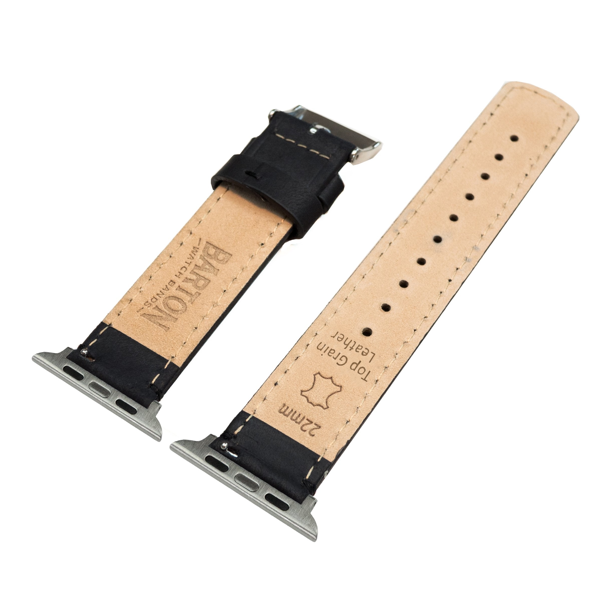 White Leather / White Stitching 16mm Best apple watch bands in use, Apple watch band , Applewatchbands.us