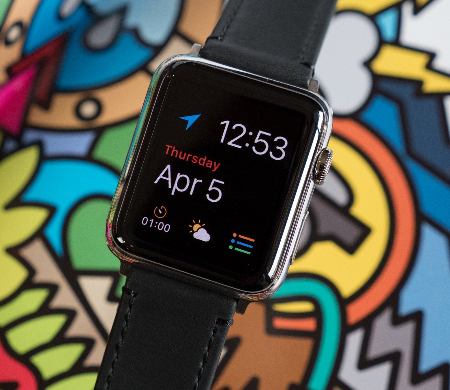 Black Leather / Blue Stitching (Black Hardware) Small Apple Watch (38mm/40mm/41mm) Best apple watch bands in use, Apple watch band , Applewatchbands.us