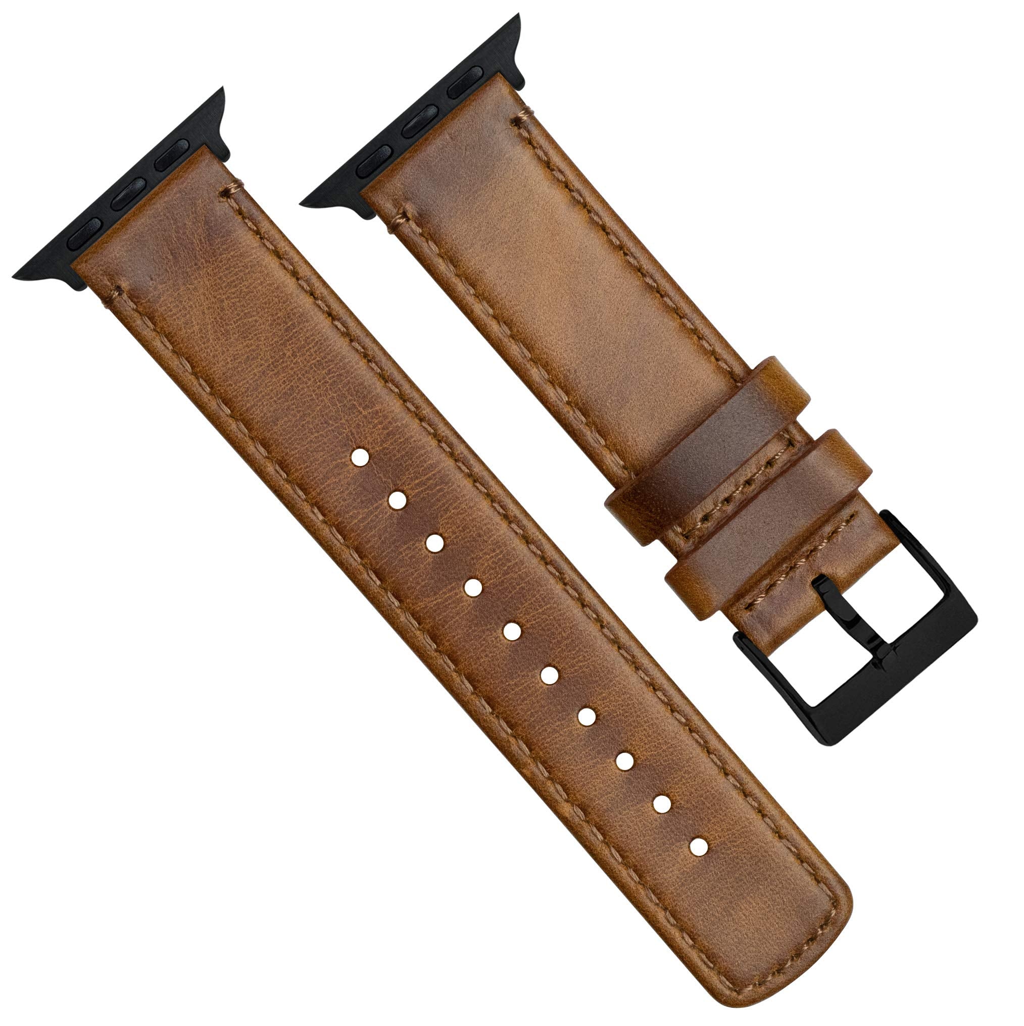 Navy Blue Leather / White Stitching Large Apple Watch (42mm/44mm/45mm/49mm) Best apple watch bands in use, Apple watch band , Applewatchbands.us
