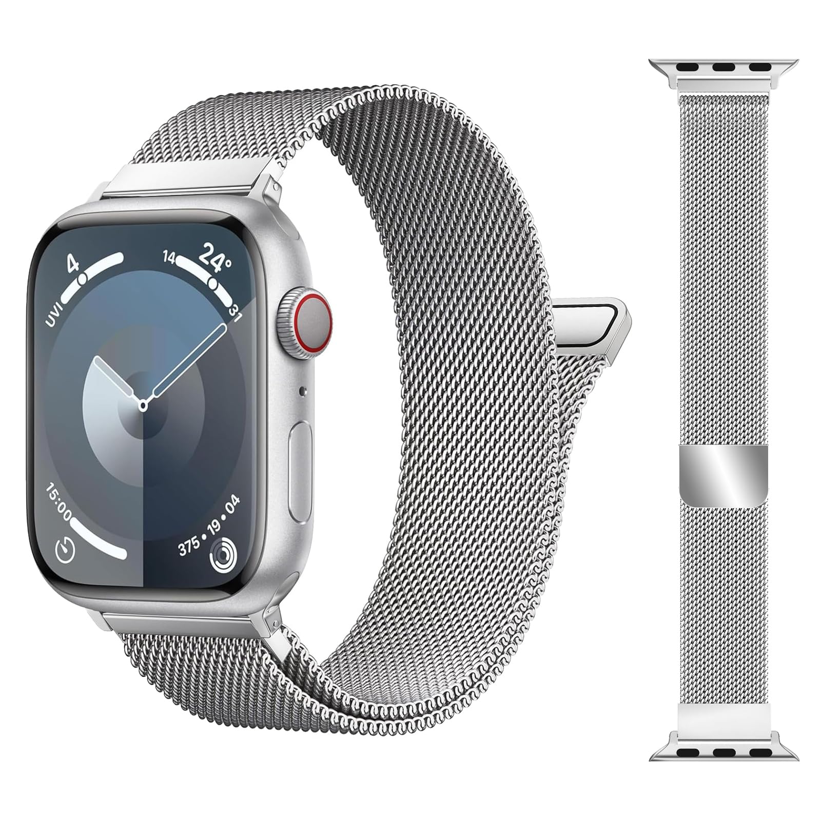 Silver 44mm/45mm/49mm/46mm(2024 Series10) Best apple watch bands in use, Apple watch band , Applewatchbands.us