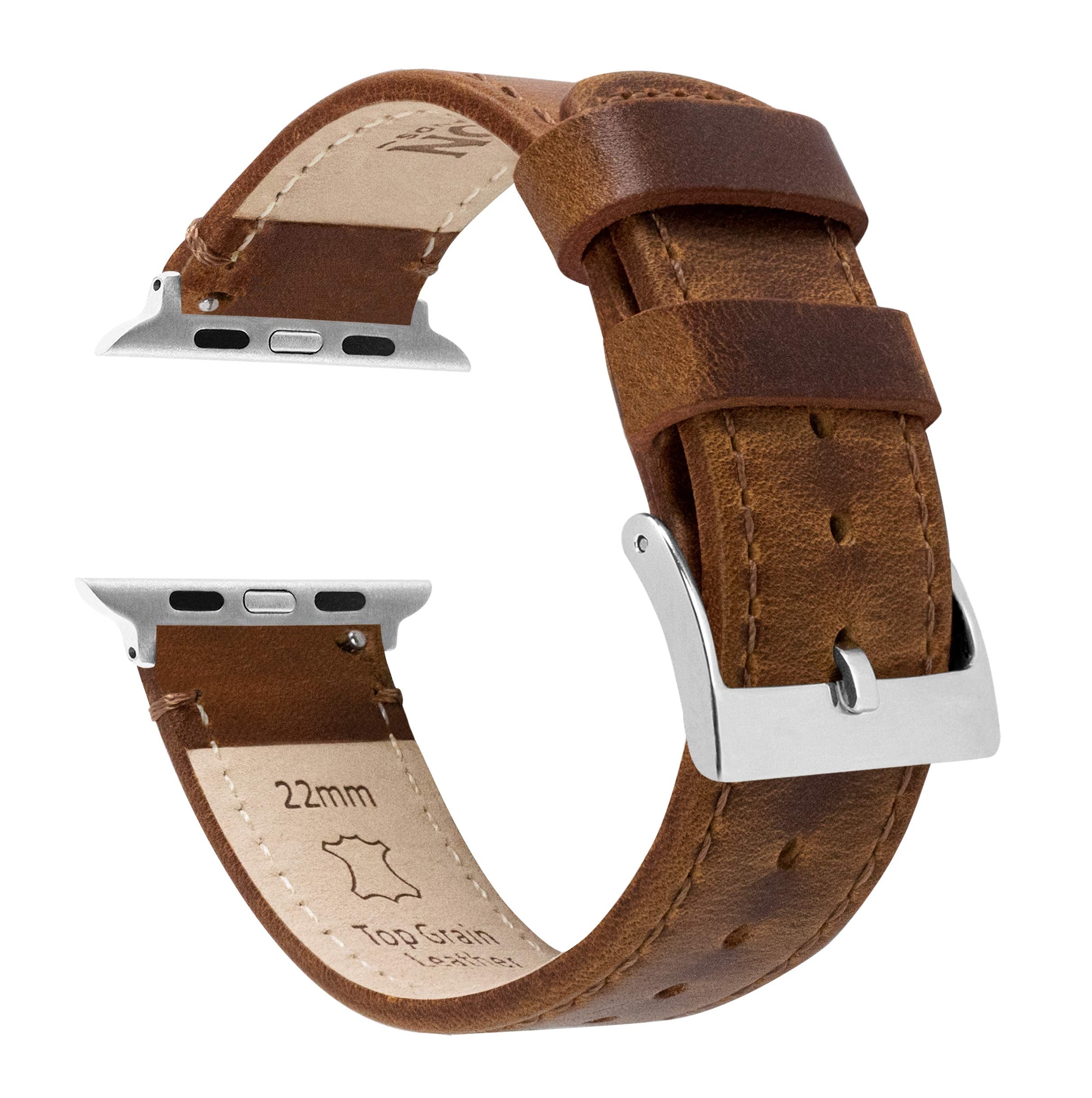 Gingerbread Brown Leather & Stitching Small Apple Watch (38mm/40mm/41mm) Best apple watch bands in use, Apple watch band , Applewatchbands.us