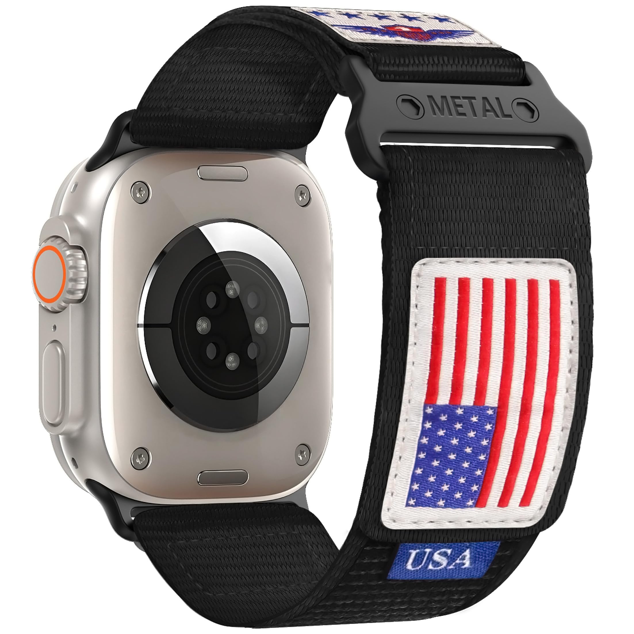 9-Leather USA Flag-Green 49/46/45/44/42(S3/2/1) Best apple watch bands in use, Apple watch band , Applewatchbands.us