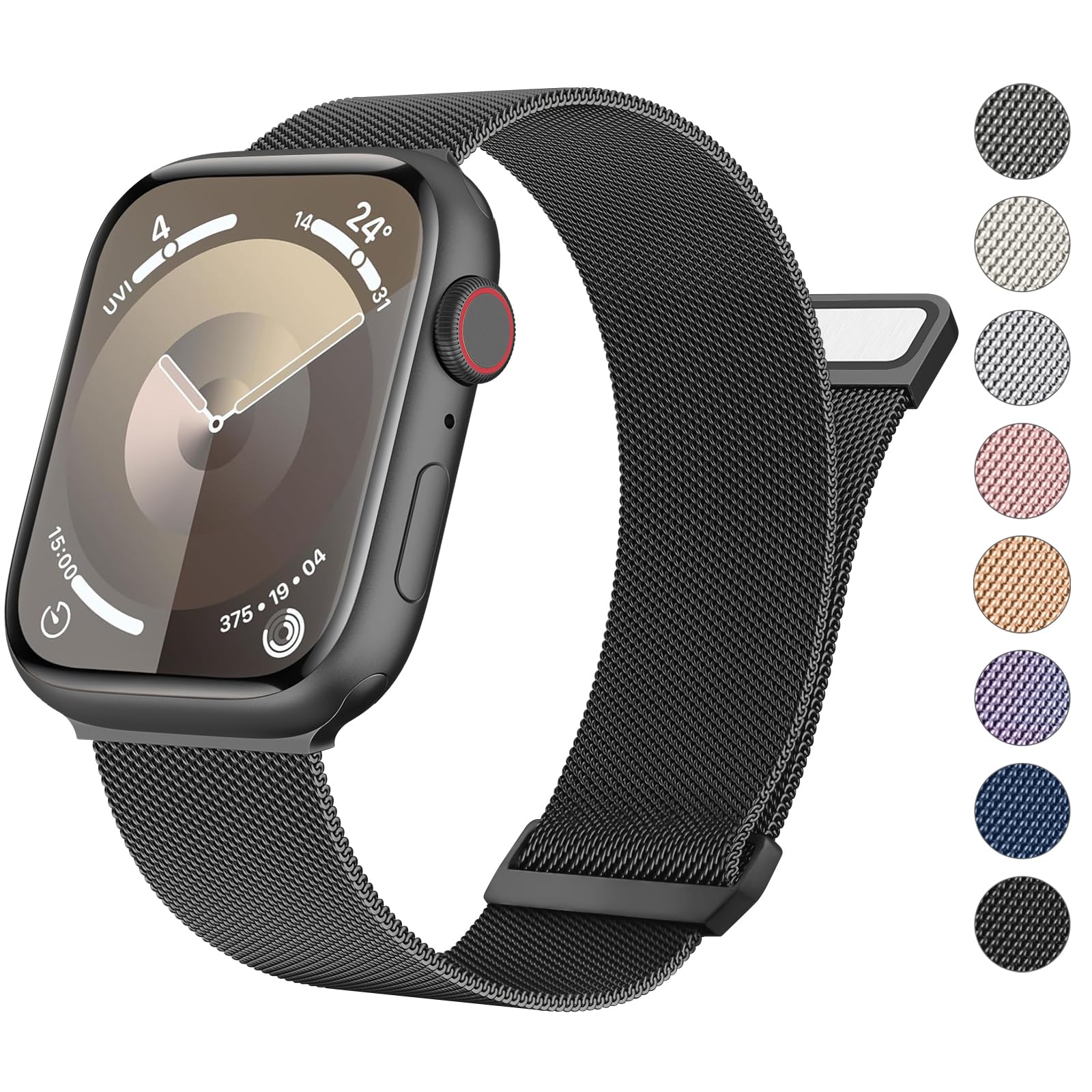 Black 42mm/44mm/45mm/49mm Best apple watch bands in use, Apple watch band , Applewatchbands.us