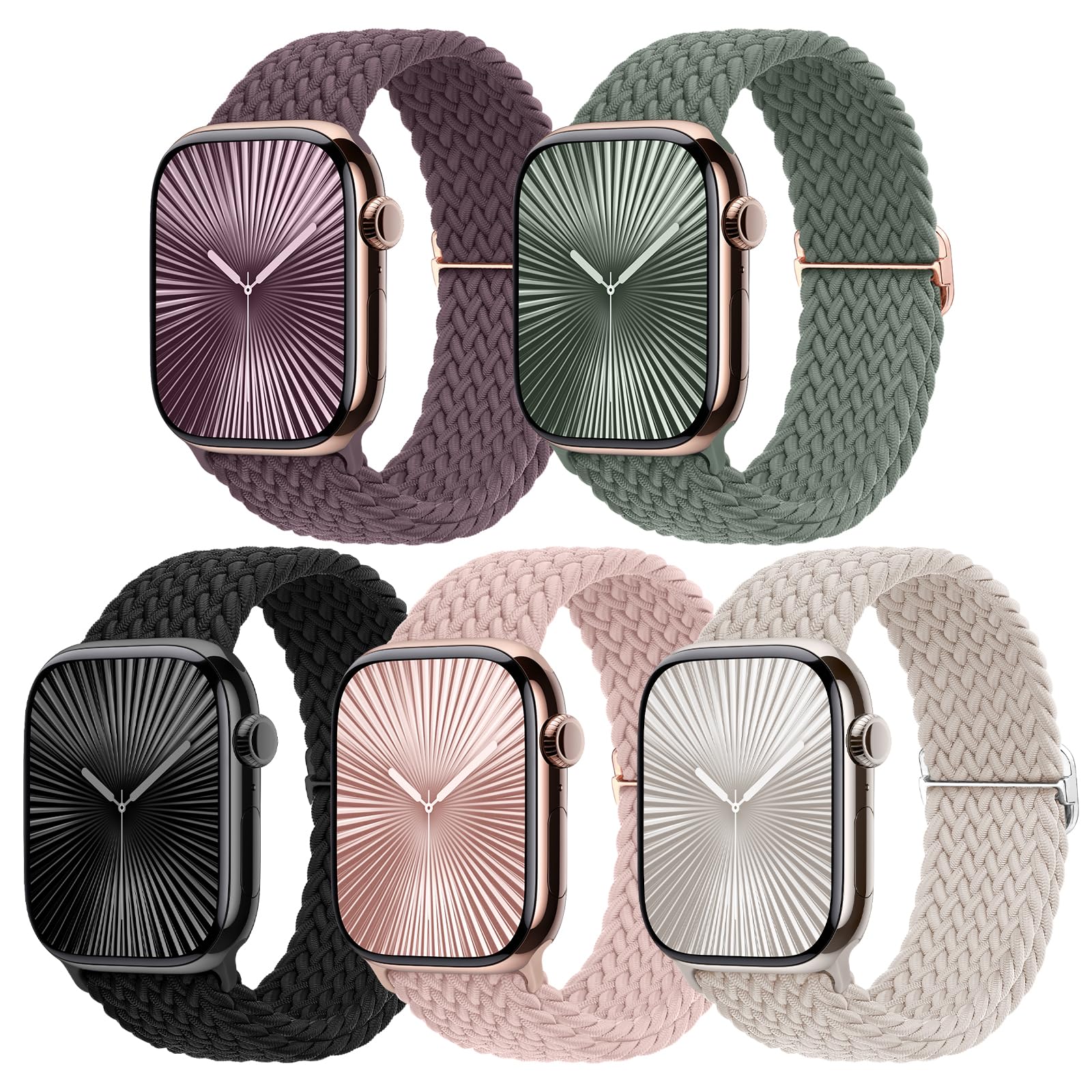 Starlight-Silver/Smoke Violet/Olive Green/Pink Sand/Black 49MM/46MM/45MM/44MM/42MM(Series 3 2 1) Best apple watch bands in use, Apple watch band , Applewatchbands.us