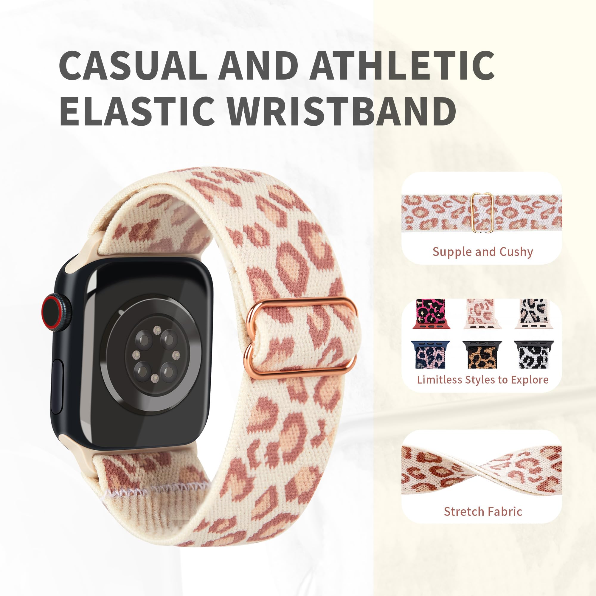 Pink Silicone Leopard/Purple Silicone Leopard/White Leopard/Blue-Purple Leopard/Gold Leopard/Silver Leopard 42mm/44mm/45mm/49mm Best apple watch bands in use, Apple watch band , Applewatchbands.us