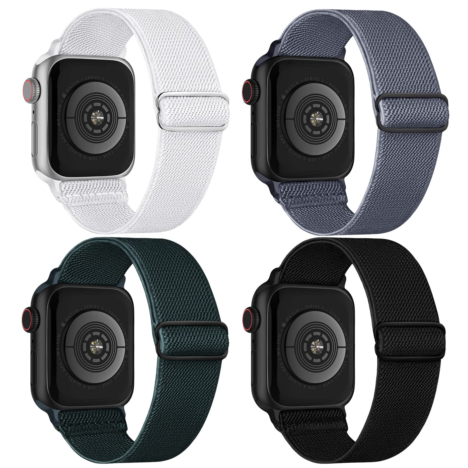 Black/White/DarkGreen/BlueGrey 38mm/40mm/41mm/42mm(Series 10) Best apple watch bands in use, Apple watch band , Applewatchbands.us