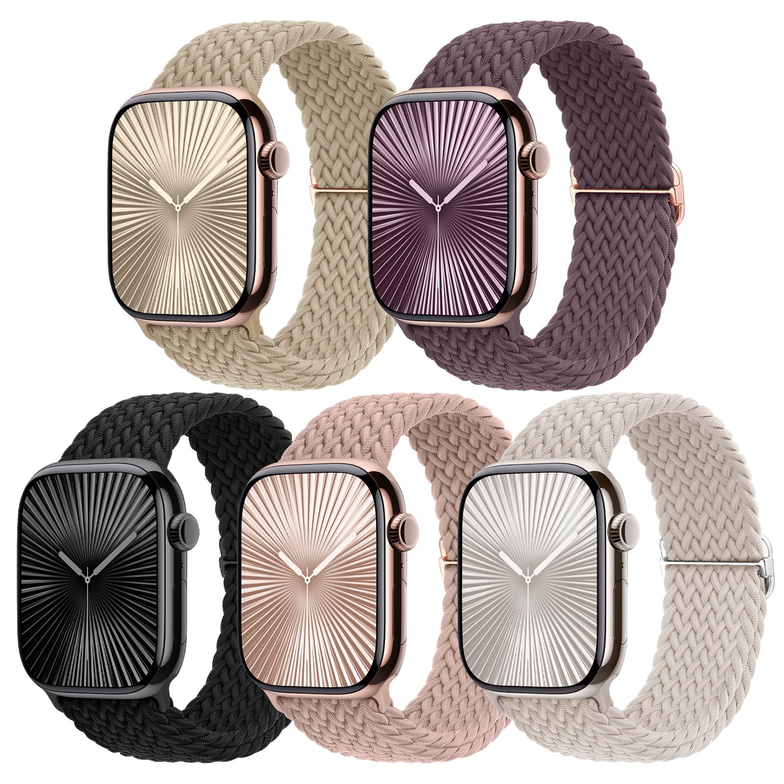 Starlight-Silver/Smoke Violet/Olive Green/Pink Sand/Black 38MM/40MM /41MM/42MM(Series 10) Best apple watch bands in use, Apple watch band , Applewatchbands.us