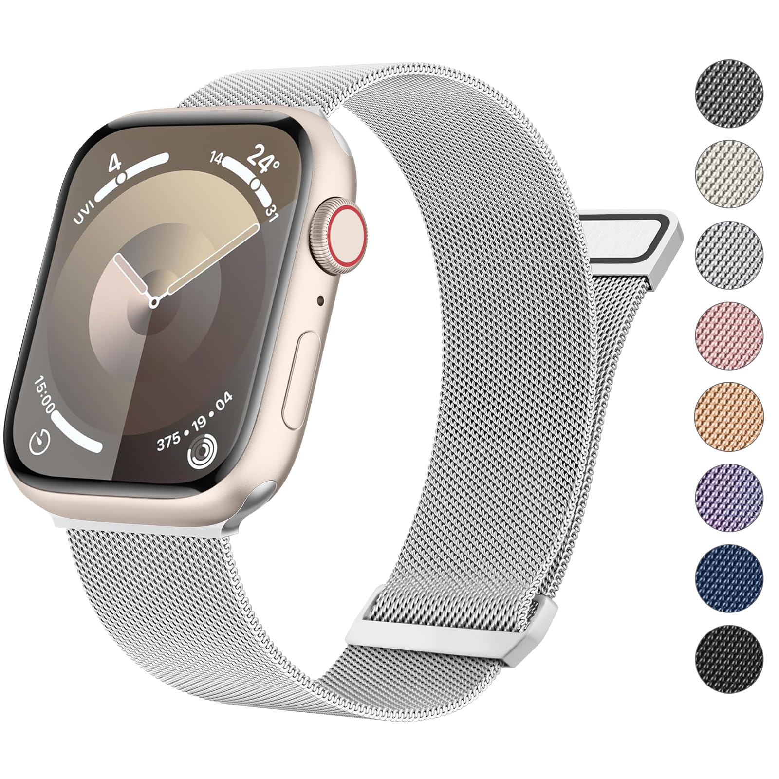 Silver 42mm/44mm/45mm/49mm Best apple watch bands in use, Apple watch band , Applewatchbands.us