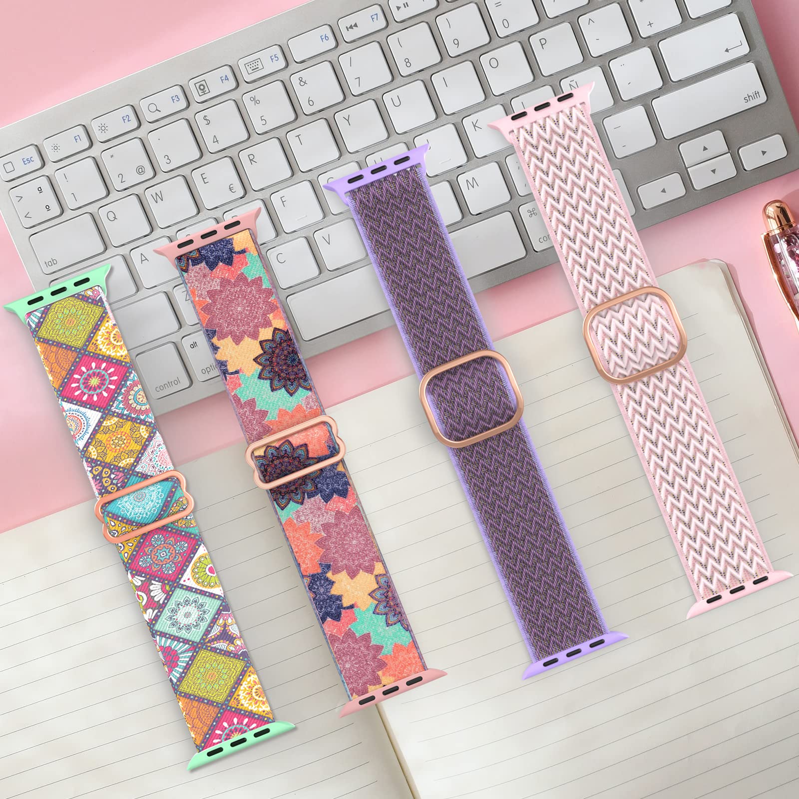 Nude Pink/Smoke Violet/Starlight/Black 42mm(Series 3)/44mm/45mm/46mm/49mm Best apple watch bands in use, Apple watch band , Applewatchbands.us