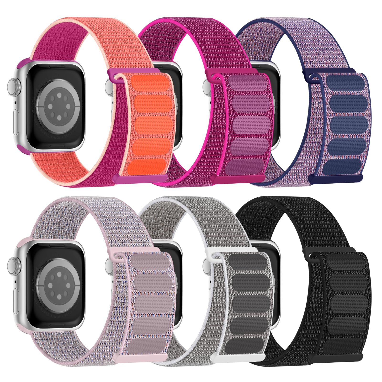 Wistaria/Pitaya/Pomegranate/Pink Sand/Sea Shell/Black 42mm(Series 3)/44/45/46/49mm Best apple watch bands in use, Apple watch band , Applewatchbands.us