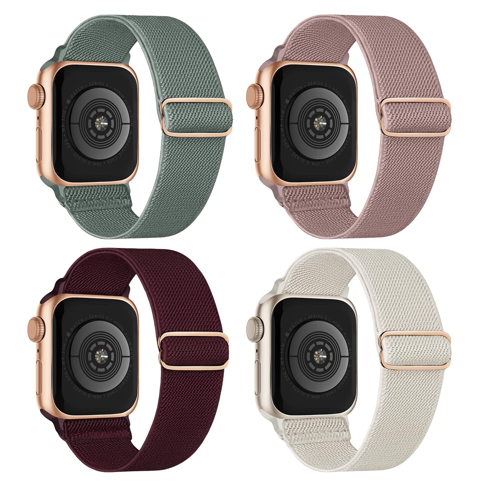 Starlight/Black/SmokePurple/Pink 42mm(Series 3)/44mm/45mm/46mm/49mm Best apple watch bands in use, Apple watch band , Applewatchbands.us