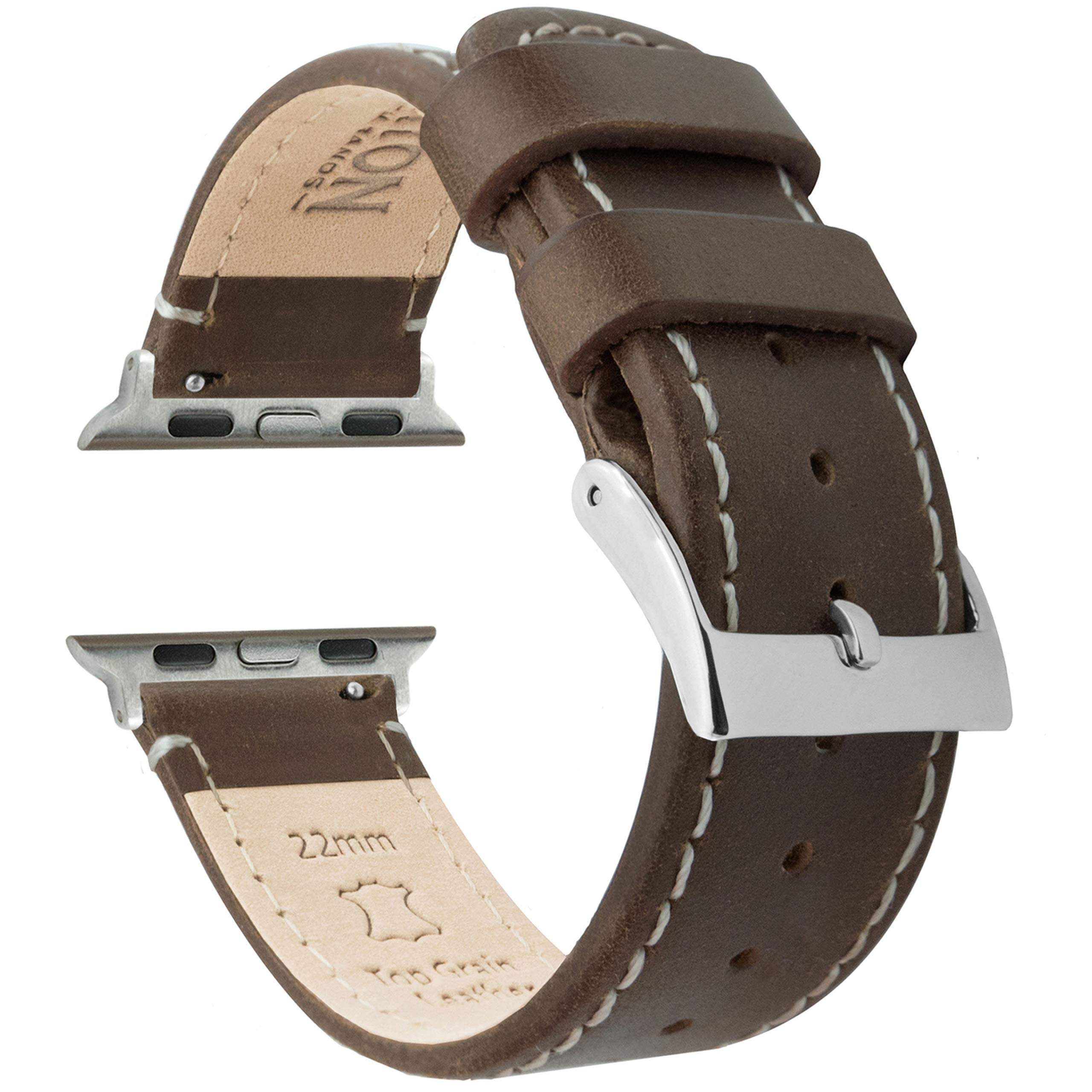 Black Leather / Red Stitching (Black Hardware) Small Apple Watch (38mm/40mm/41mm) Best apple watch bands in use, Apple watch band , Applewatchbands.us