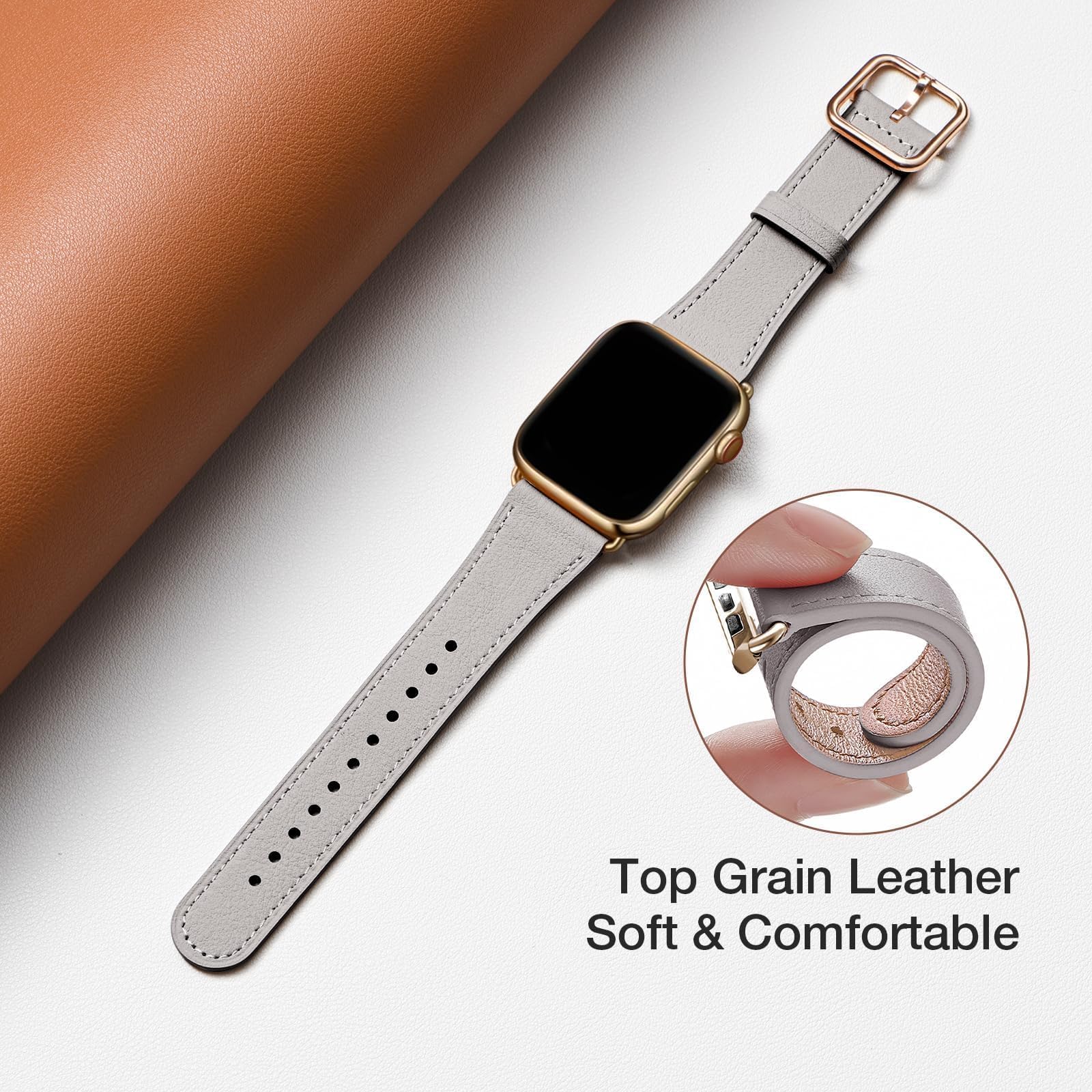 Beige/Gold 49mm/46mm/45mm/44mm/42mm(Series 3 2 1) Best apple watch bands in use, Apple watch band , Applewatchbands.us