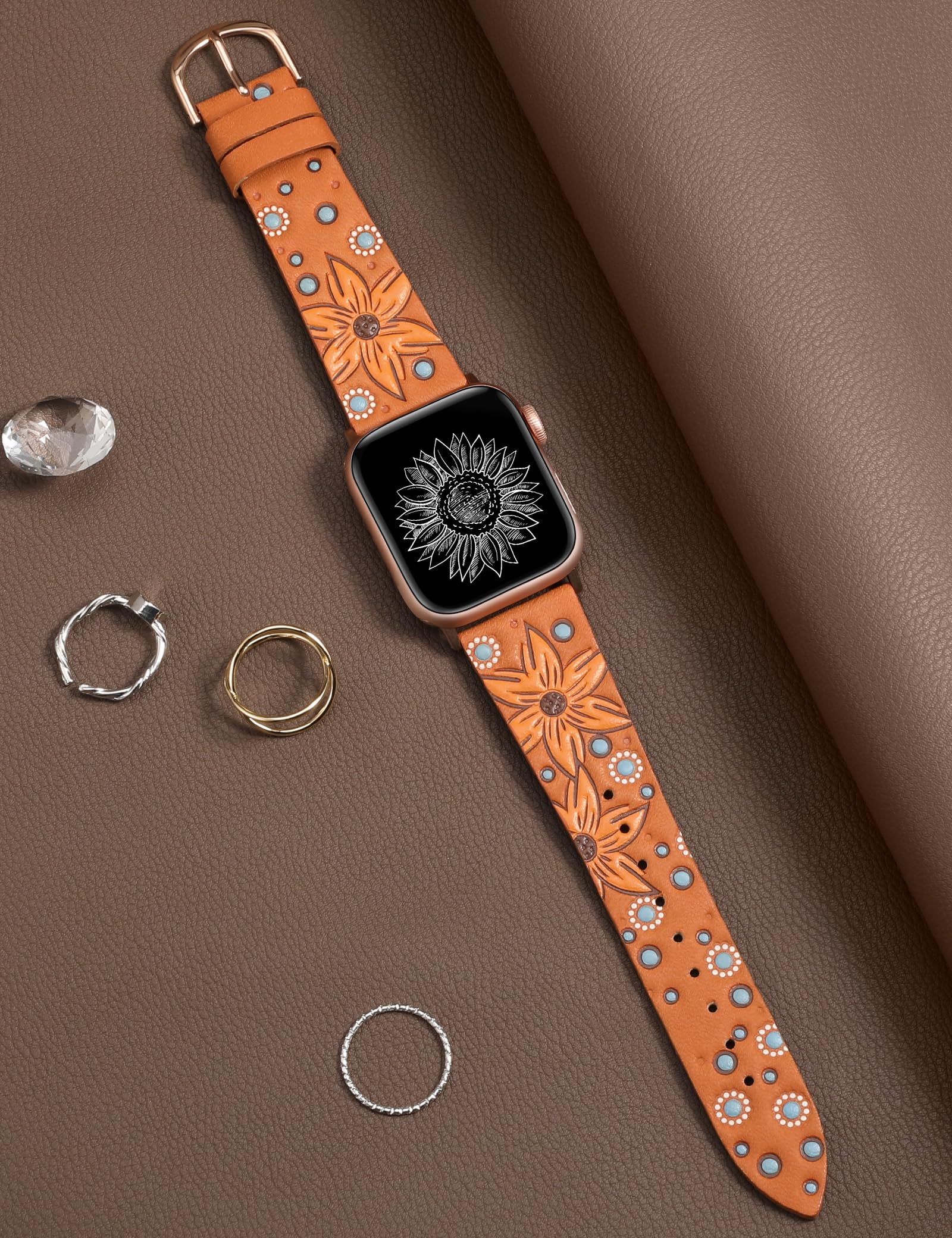 Starlight Band / White Floral 38/40/41/42mm(Series 10) Best apple watch bands in use, Apple watch band , Applewatchbands.us