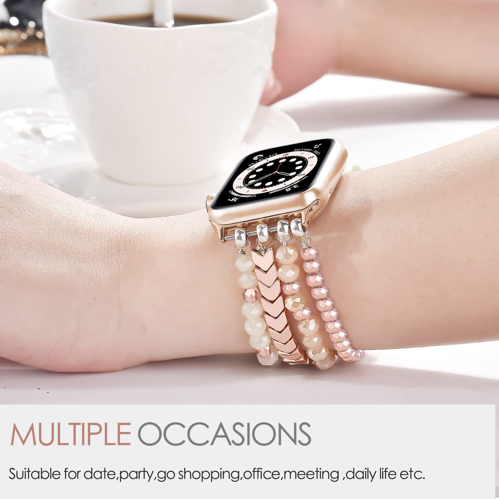 Black-Silver 42mm/44mm/45mm/49mm/46mm(series 10)-(5.3"-6.2"） Best apple watch bands in use, Apple watch band , Applewatchbands.us