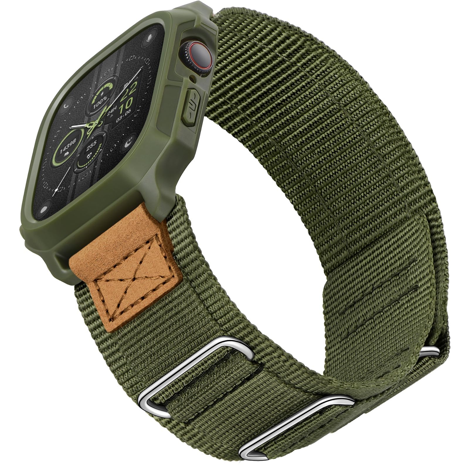 Army green 44mm 45mm Best apple watch bands in use, Apple watch band , Applewatchbands.us