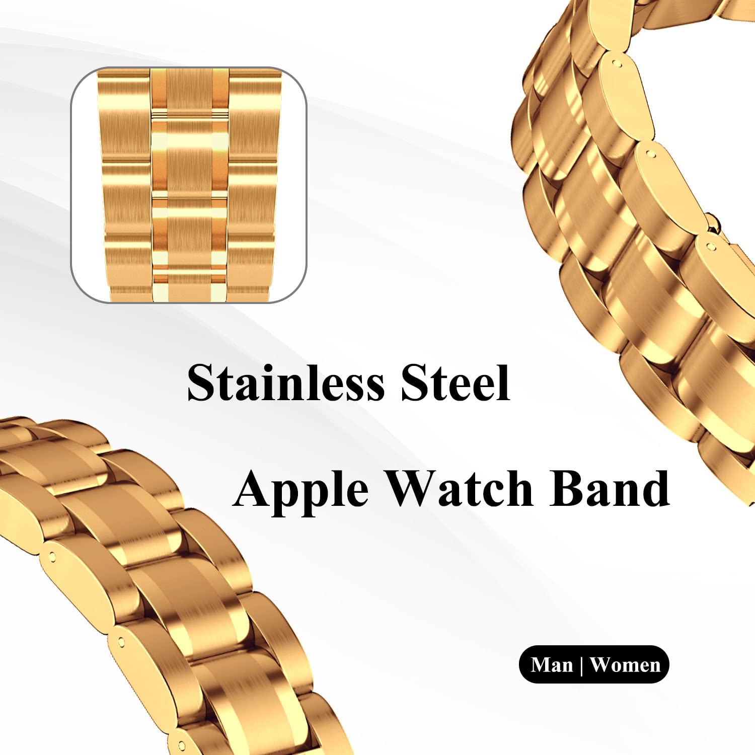 S-Silver/M-Gold 38mm/40mm/41mm Best apple watch bands in use, Apple watch band , Applewatchbands.us