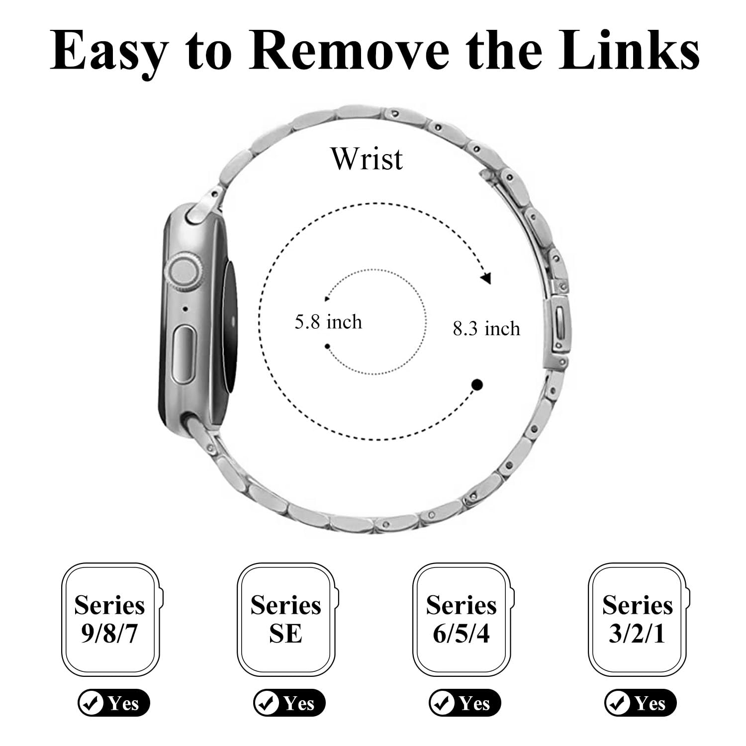 S-Silver/M-Gold 42mm/44mm/45mm Best apple watch bands in use, Apple watch band , Applewatchbands.us